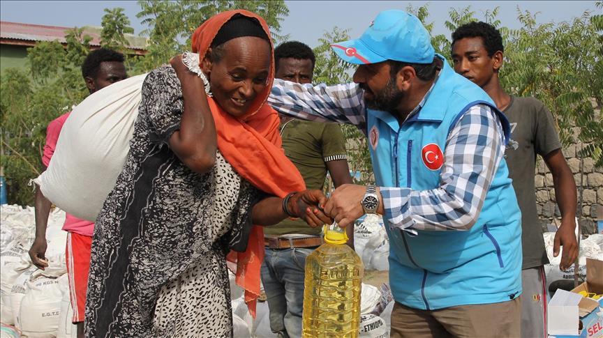 Turkey gives food aid to 1,500 Ethiopian families