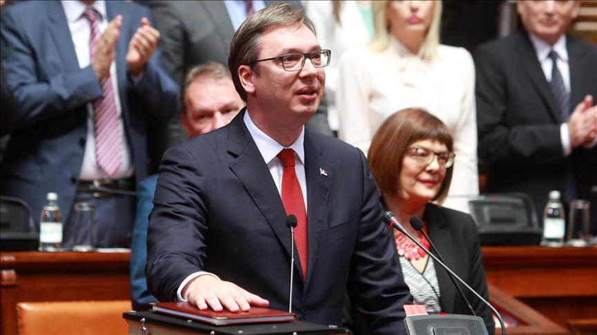 New Serbian President Aleksandar Vucic sworn in