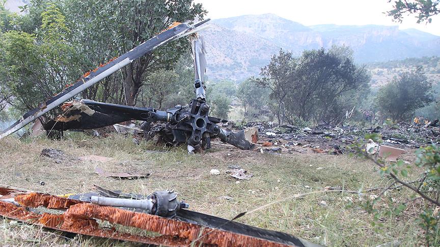 TSK: Şırnak'taki helikopter kazasında 13 asker şehit oldu