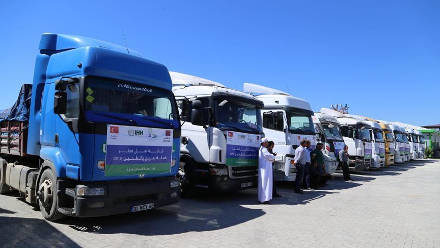 اعزام 35 تریلر حامل کمک های بشردوستانه به سوریه از سوی ترکیه