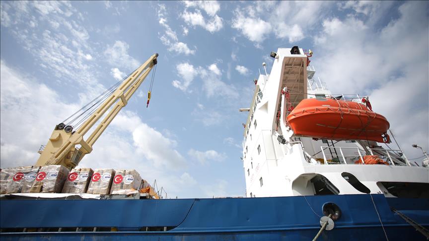 Turkish aid ship for Gaza Strip arrives at Israeli port
