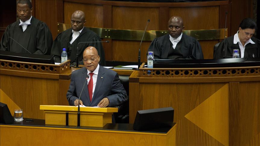 S. Africa’s Zuma defies opposition in parliament