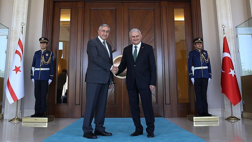 دیدار نخست وزیر ترکیه با رئیس جمهور ترک  قبرس شمالی