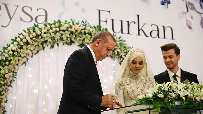 Erdoğan, Kahraman ve Yıldırım nikah şahidi oldu