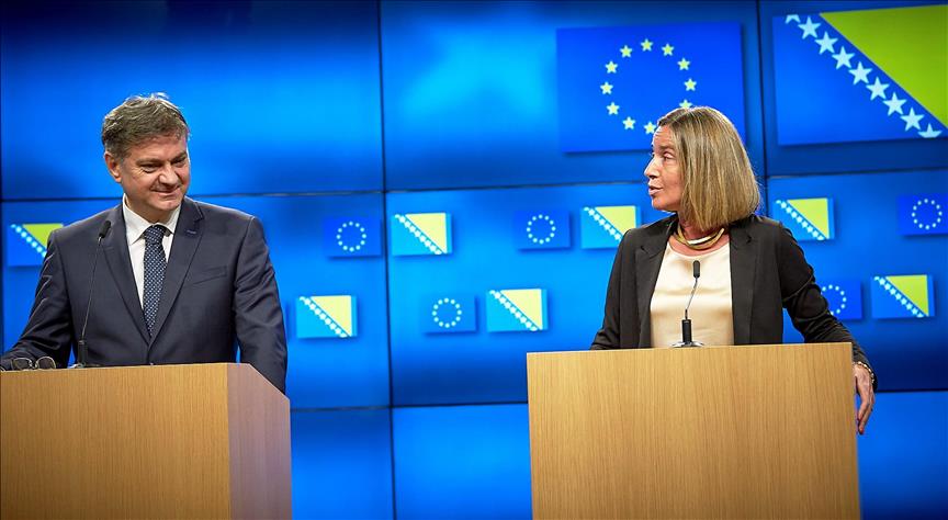Mogherini talks about Srebrenica in EU-Bosnia meeting