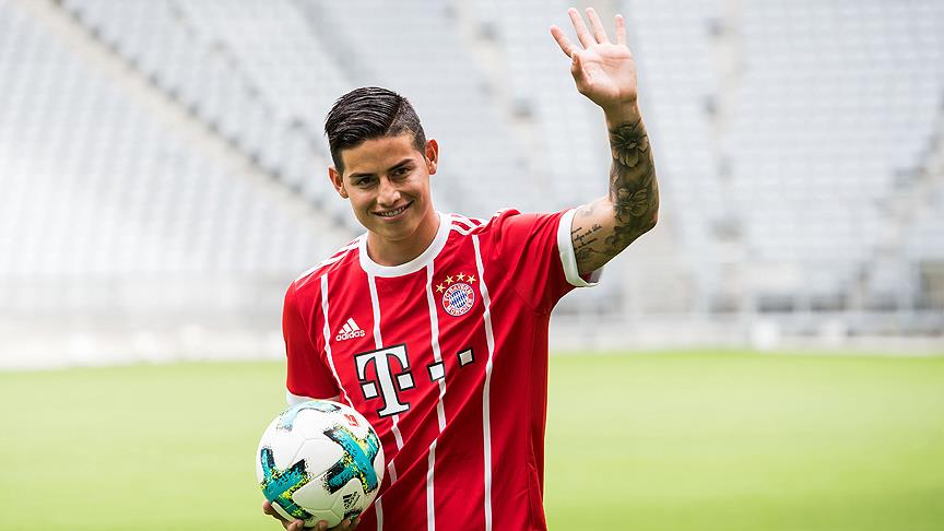 Bayern Münih, James Rodriguez'i basına tanıttı