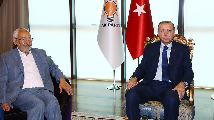 دیدار اردوغان با راشد الغنوشی در آنکارا