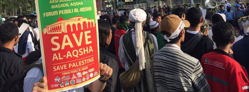 Ratusan orang berkumpul di Makassar bela Al Aqsa