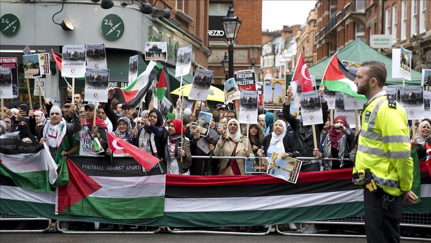 London protest urges Israel to end Al-Aqsa aggression