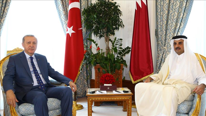 Erdoğan takim me emirin e Katarit Al Thani