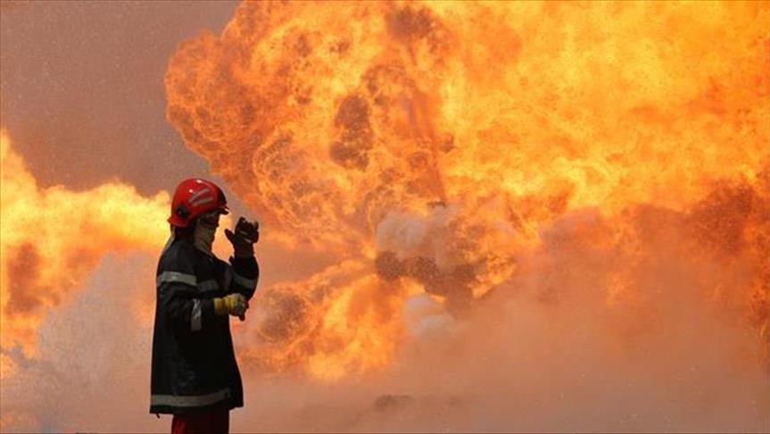 آتش سوزی گسترده در مراتع مارمیشو آذربایجان غربی ایران