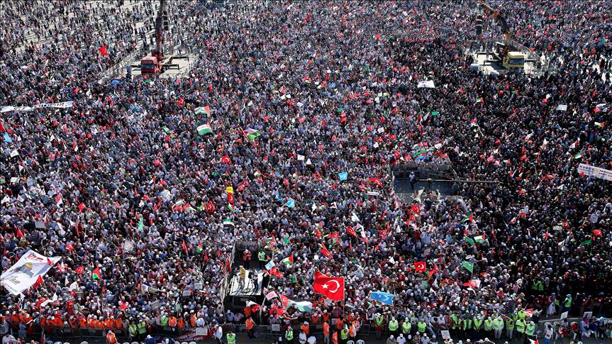 Istanbul: Više hiljada osoba učestvovalo na mitingu podrške Palestini