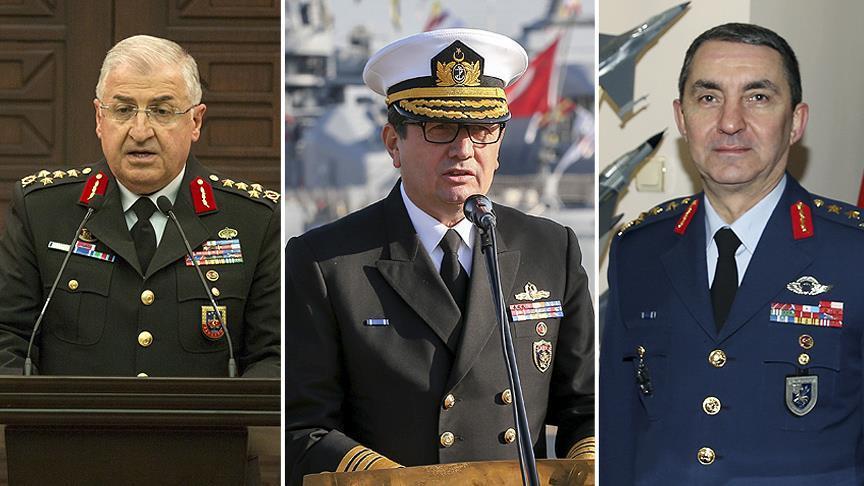 Turquía tiene nuevos comandantes de Ejército, Marina y Fuerza Aérea