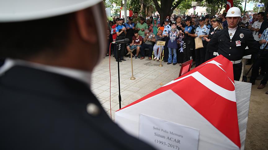Şehit polis memuru Acar son yolculuğuna uğurlandı