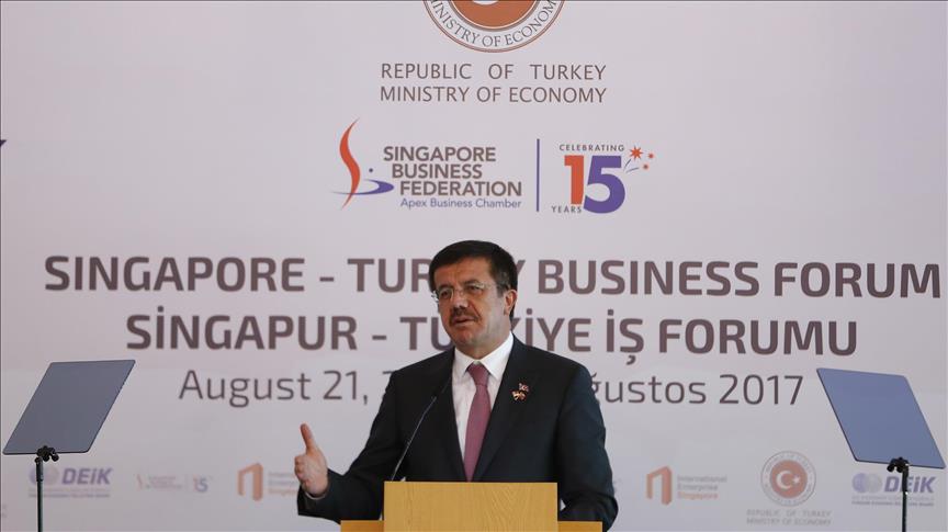 Turkey, Singapore aim for $2B trade volume by 2018