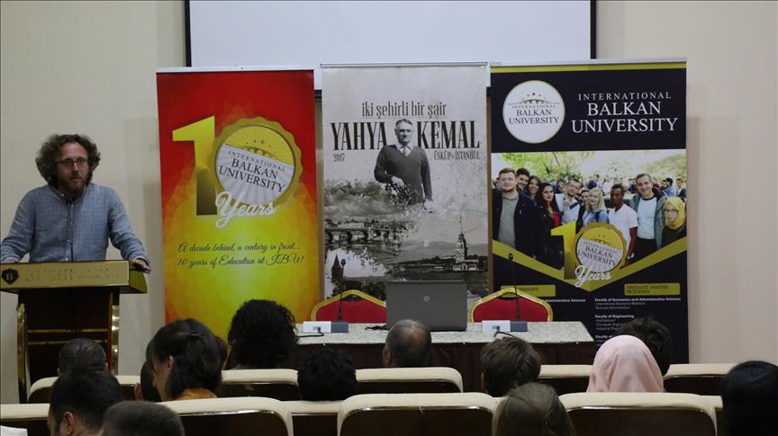 Makedonya'da 'İki şehir bir şair: Yahya Kemal' konferansı düzenlendi