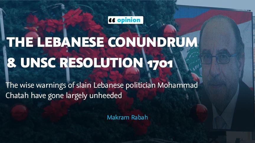 The Lebanese conundrum & UNSC Resolution 1701