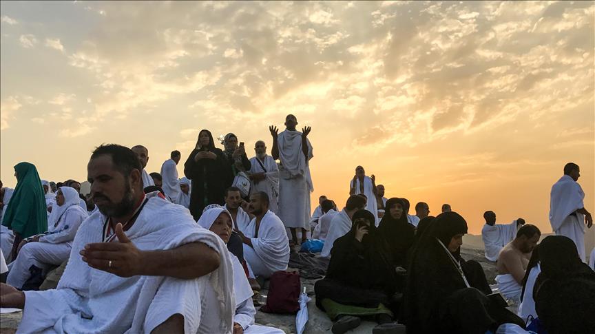 Muslim pilgrims ascend Mount Arafat in Hajj climax