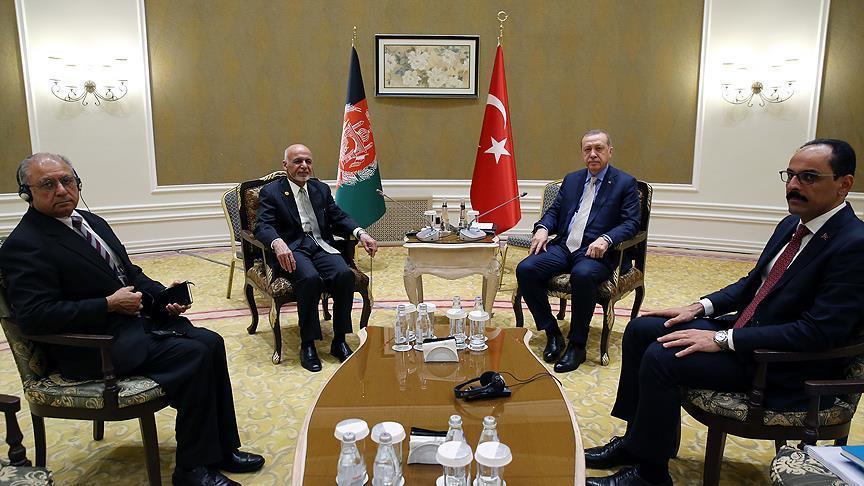 دیدار روسای جمهور ترکیه و افغانستان در آستانه
