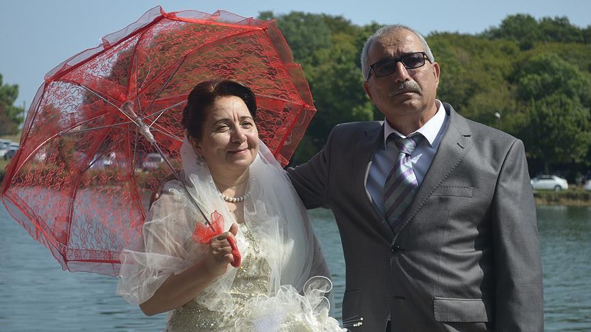 Gelinlik giyme hayali 32 yıl sonra gerçekleşti