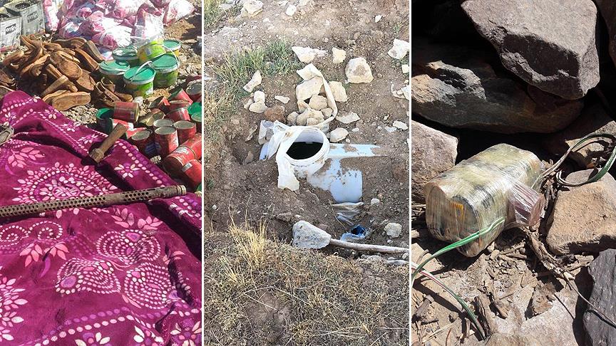 Hakkari'de PKK'lı teröristlerce tuzaklanmış 3 anti tank roketi ele geçirildi