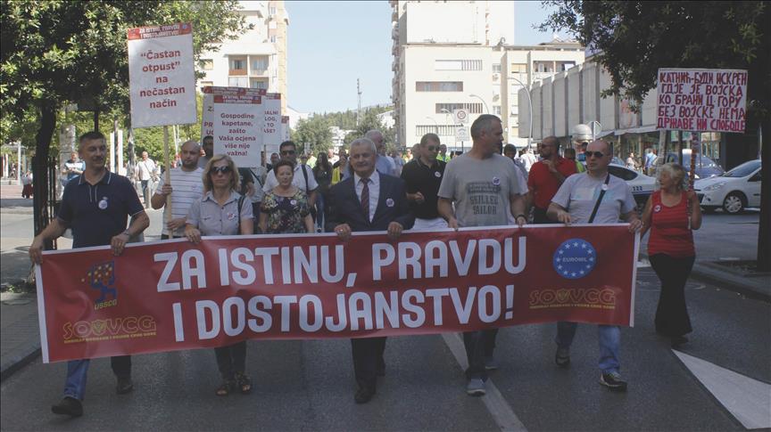 Protest sindikata Vojske u Podgorici