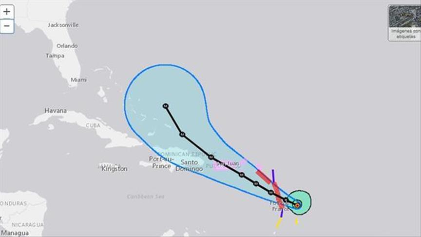 El huracán María se acerca desde el Atlántico al Caribe
