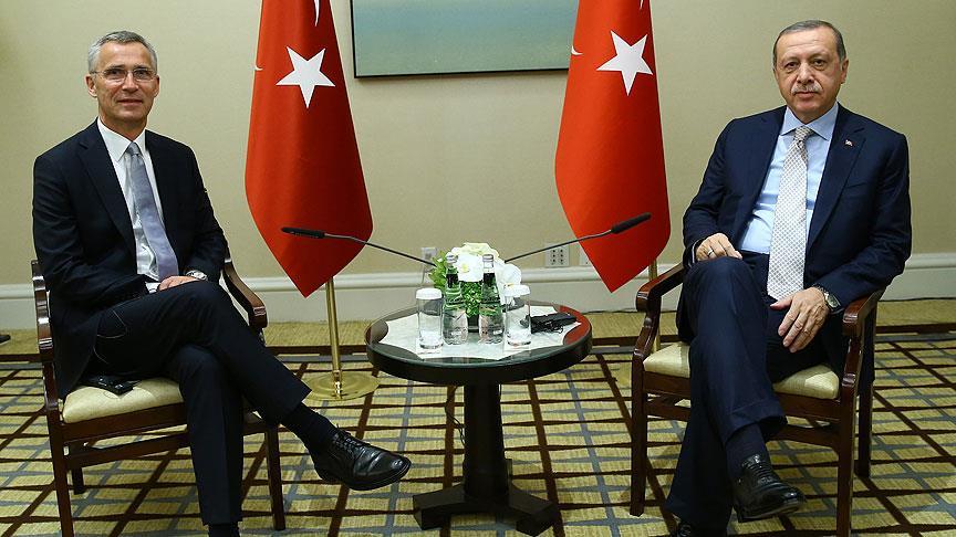 Cumhurbaşkanı Erdoğan, NATO Genel Sekreteri Stoltenberg'i kabul etti