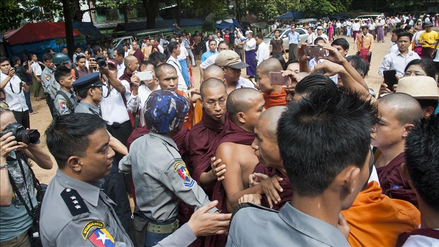 Aid shipment disturbed by Buddhist mob in Myanmar west