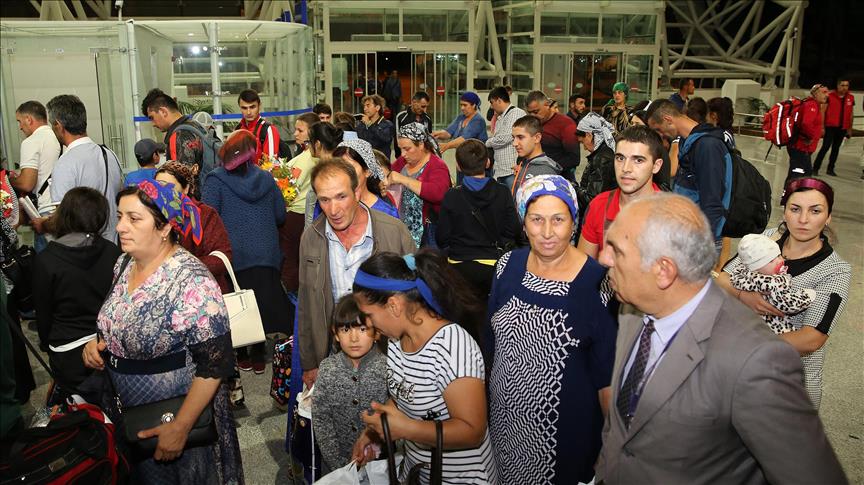 Ahıska Türklerinin beşinci kafilesi Erzincan'da