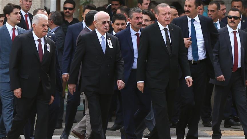 Turkish leaders attend service for AK Party lawmaker