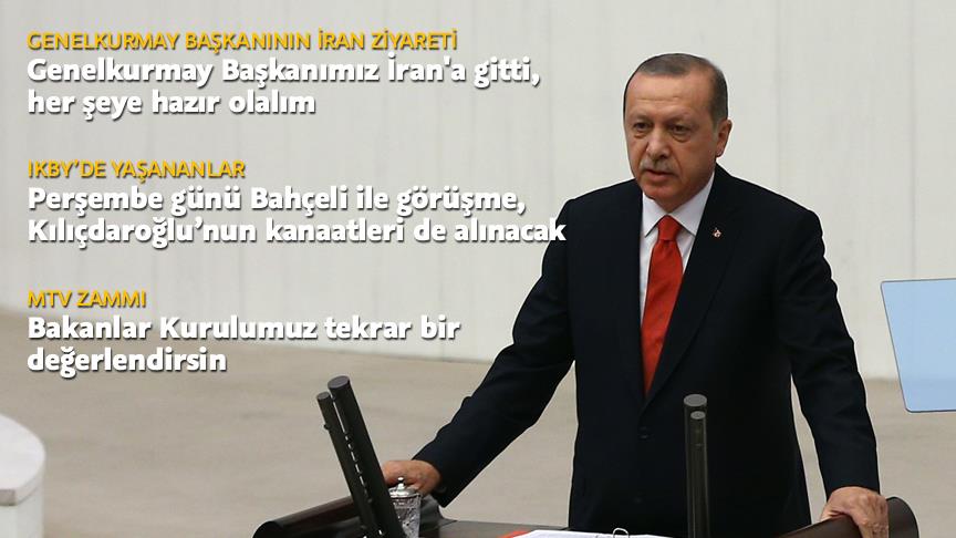 Cumhurbaşkanı Erdoğan: Genelkurmay Başkanımız İran'a gitti