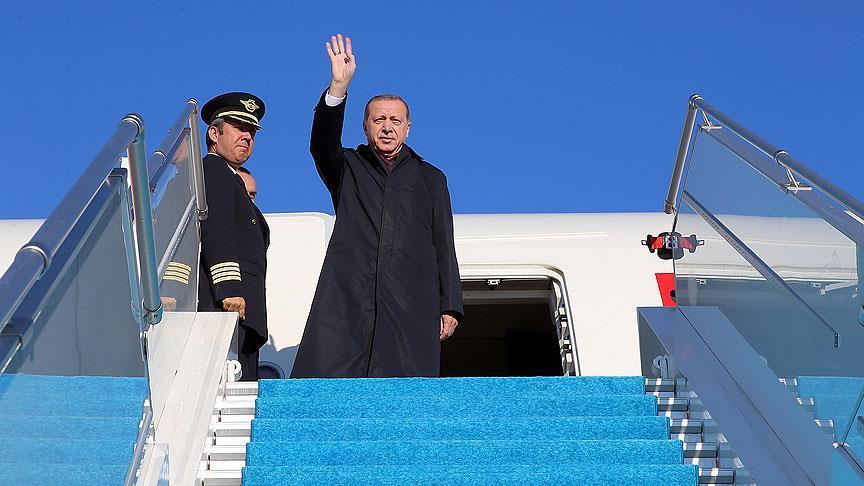 Turkish president arrives in Ukraine for official talks