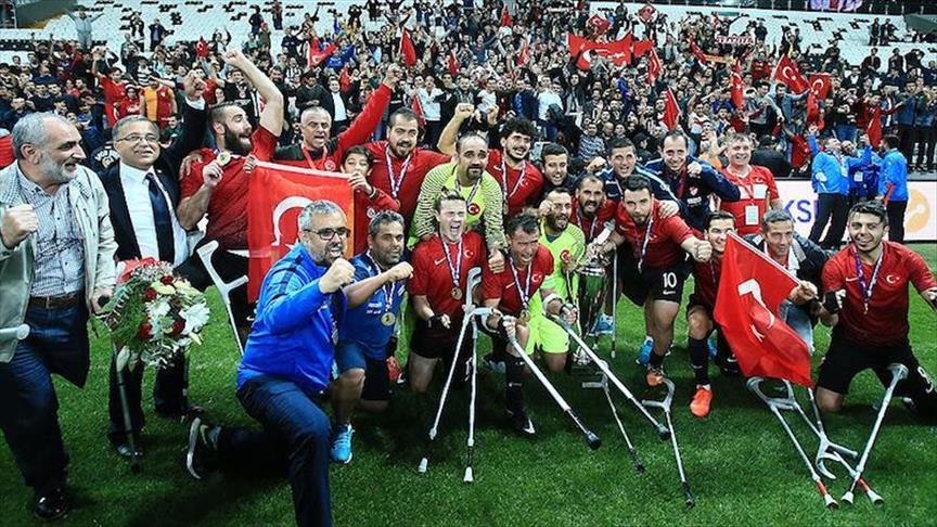 Tim sepak bola difabel Turki jadi juara Eropa