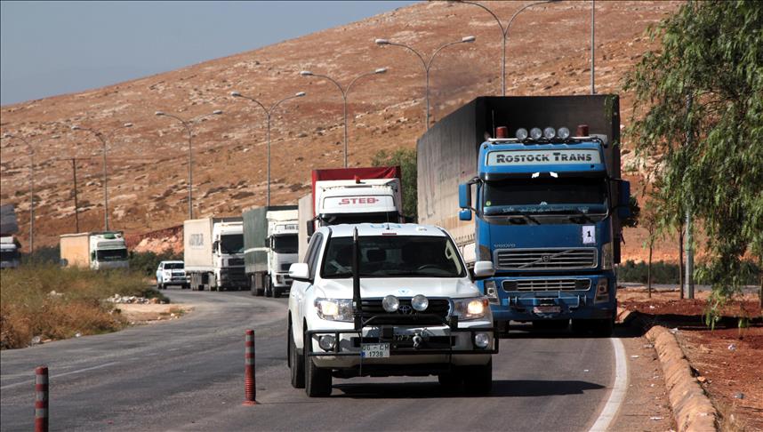 Arrivée à Idleb de 11 camions onusiens chargés d'aides humanitaires via la Turquie 