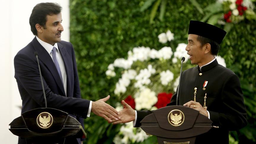  Katar Emiri, Endonezya Devlet Başkanı ile görüştü