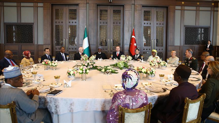 ضیافت نهار اردوغان برای رئیس جمهور نیجریه