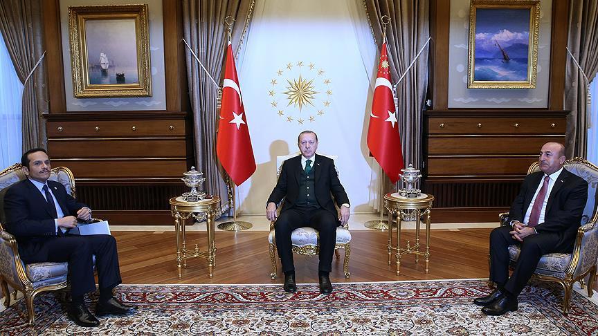 أردوغان يستقبل وزير الخارجية القطري في أنقرة