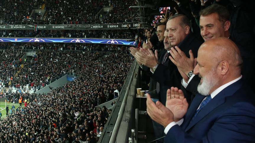 Erdogan au "Vodafone Park" pour suivre la rencontre Besiktas-Monaco