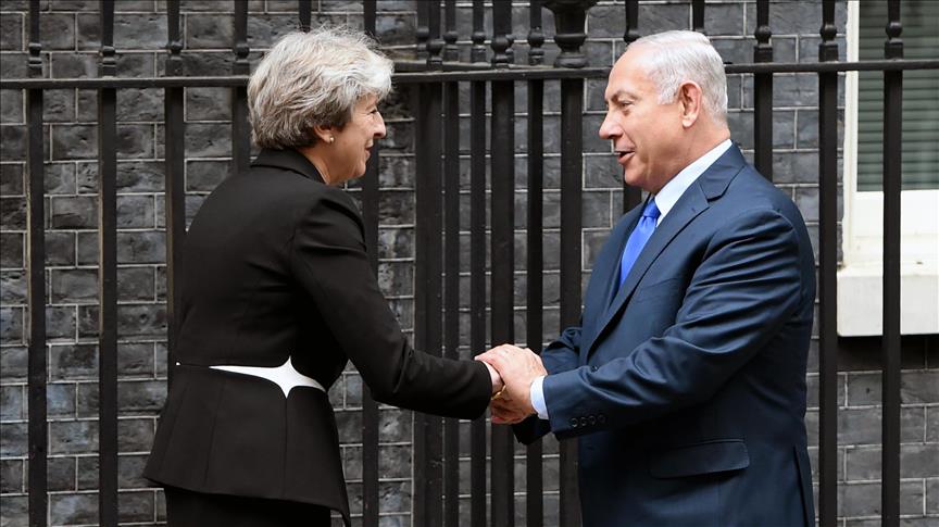 UK: May, Netanyahu attend Balfour centenary dinner