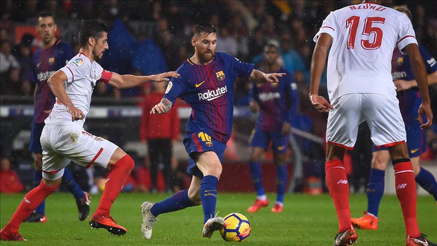 Foot/Espagne: le FC Barcelone s’impose sans forcer face au FC Séville (2-1)