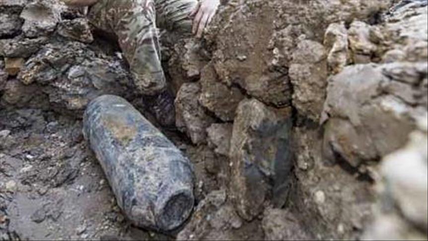 Greek military defuse WWII bomb near air force base