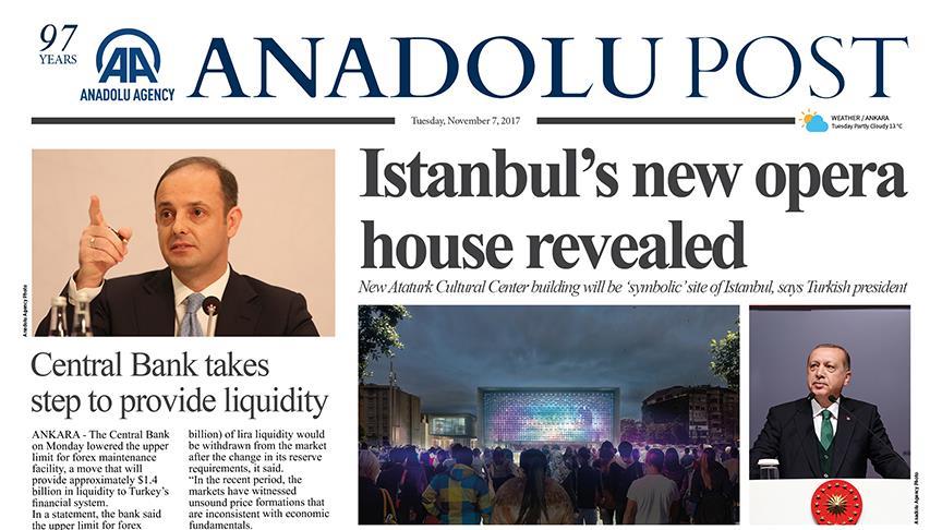 Tuesday's Anadolu Post