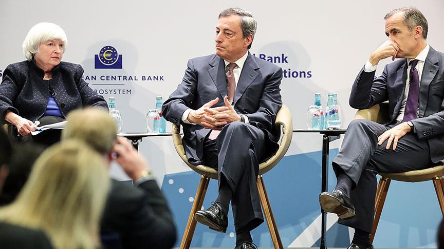 Merkez bankası başkanları Frankfurt’ta bir araya geldi