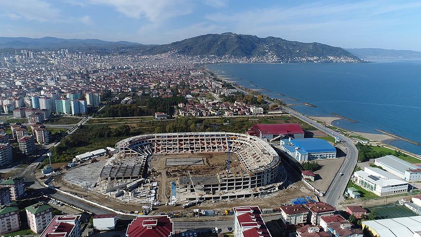 Ordu'daki yeni stadın yüzde 80'i tamamlandı