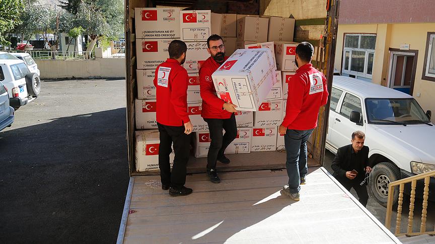 Türk Kızılayı'ndan Süleymaniye'deki depremzedelere yardım