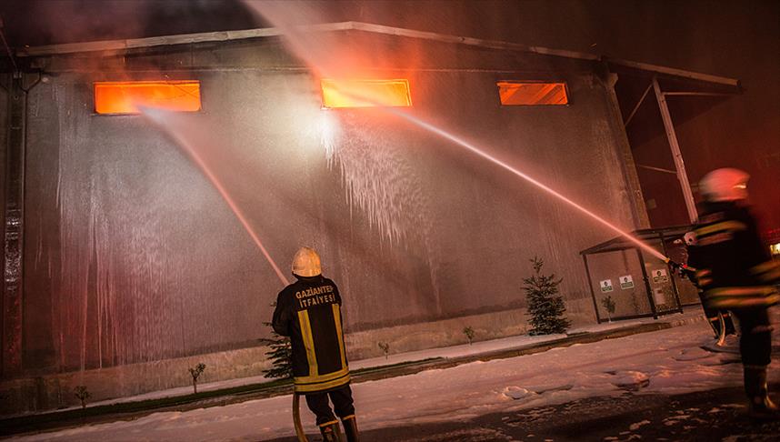 Gaziantep'te fabrika yangını