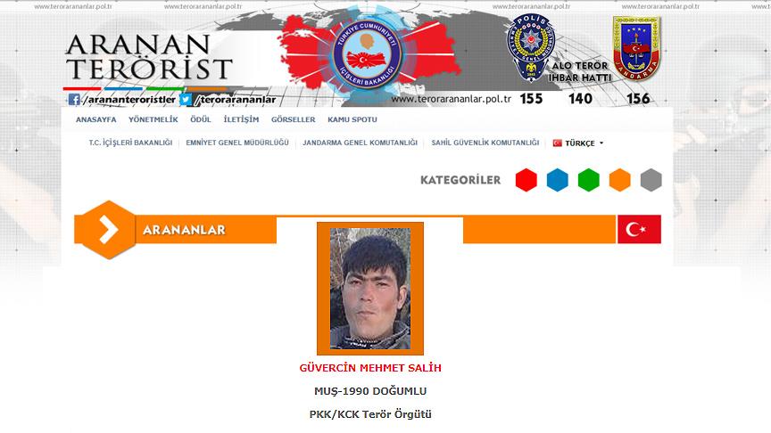 Turuncu kategorideki PKK'lı terörist öldürüldü