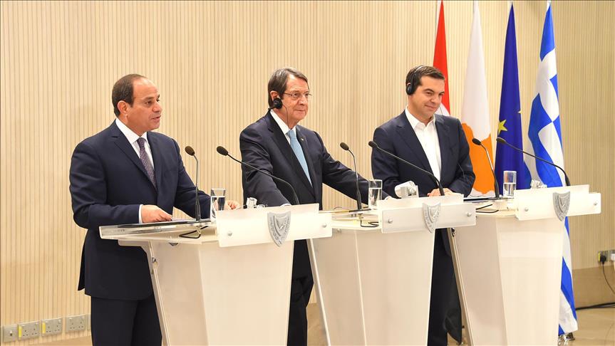 Leaders of Greece, Egypt, southern Cyprus vow closer cooperation
