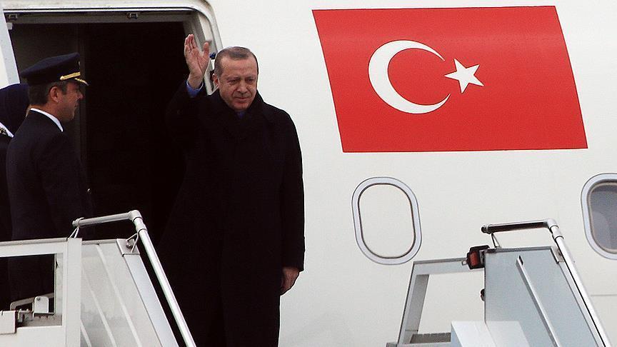 Президент Турции прибыл с визитом в Россию 